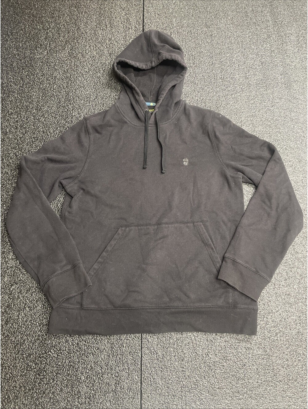 TEK GEAR Ultrasoft Fleece Unisex Pullover Hoodie Black Size Small Pockets